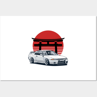 nissan skyline r32 Posters and Art